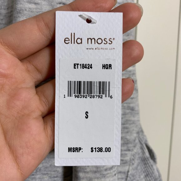 Ella Moss gray bell ruffle sleeve pullover top - Picture 3 of 6